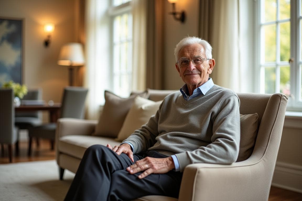 Sunlit living room inside a William Center residence