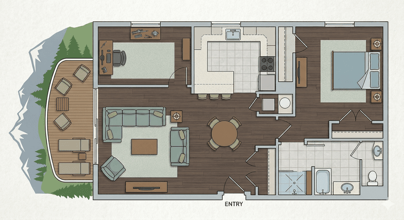 The Dogwood Suite interior