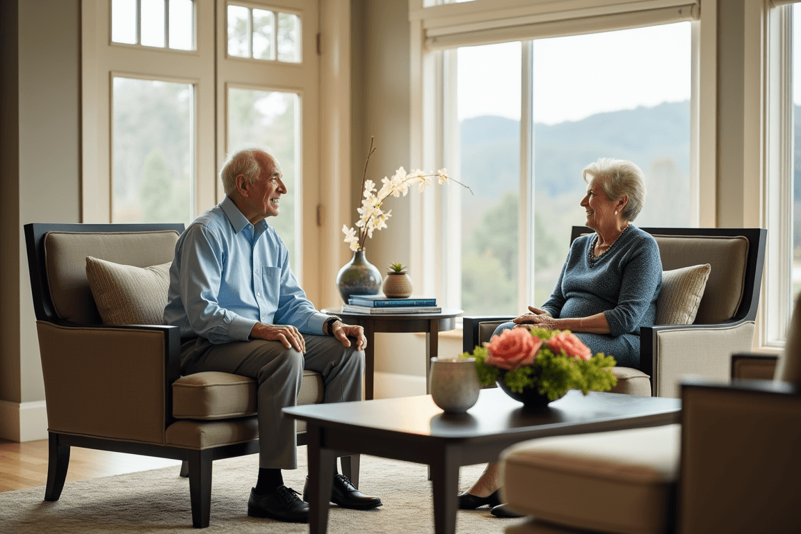 Couple enjoying a quiet moment by the window
